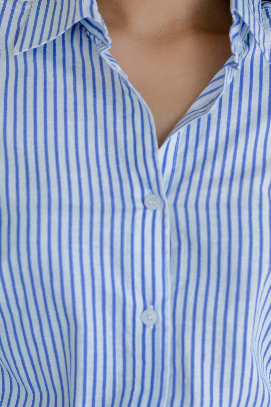 Oxford Blue Striped Cotton Shirt - Hukum Jaipur