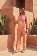 Blossom Bliss Pink Ornamental Cotton Co-ord Set | Hukum Jaipur