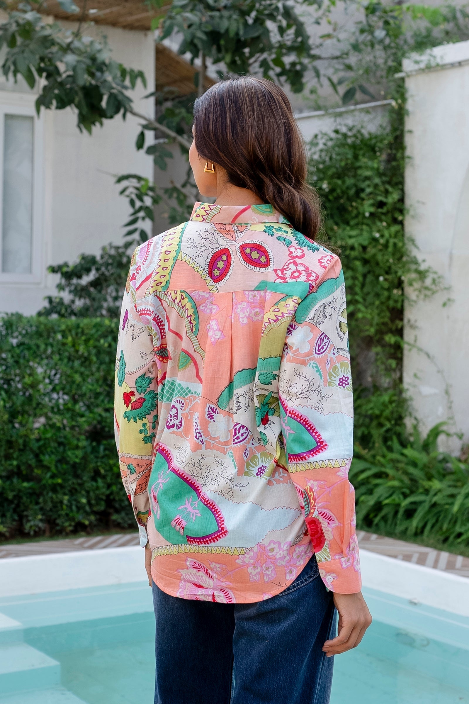 Bohemian Abstract Dream Cotton Shirt - Hukum Jaipur