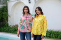 Lemon Love Striped Cotton Shirt - Hukum Jaipur