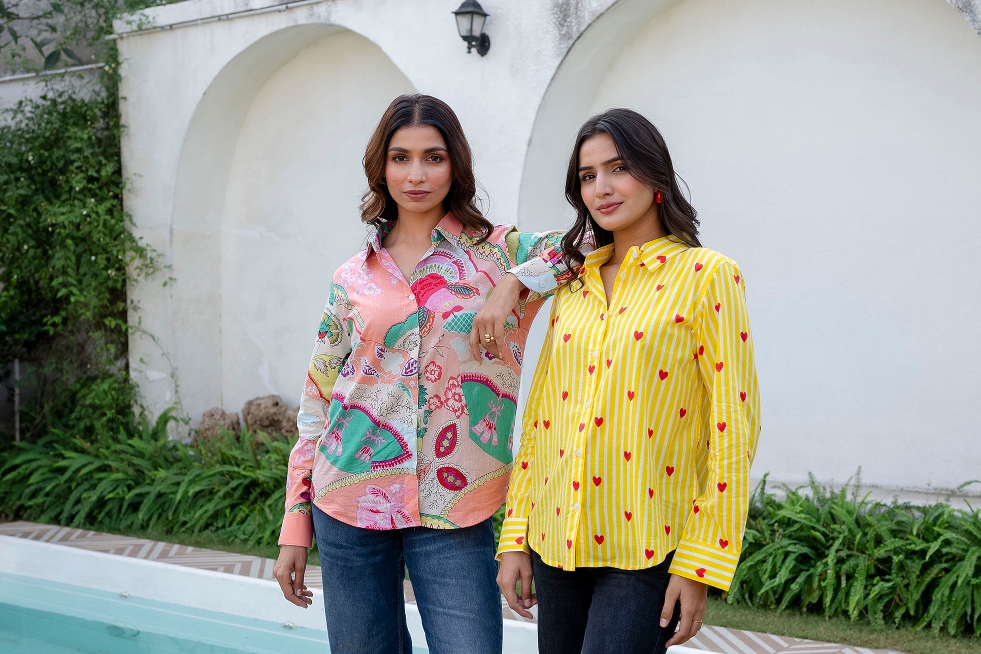 Lemon Love Striped Cotton Shirt - Hukum Jaipur