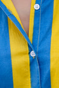 Swedish Summer Striped Cotton Shirt - Hukum Jaipur