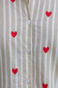 Cupid's Whisper Striped Cotton Shirt - Hukum Jaipur