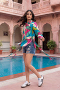 Chromatic Geometry Abstract Multi-Color Cotton Shirt | Hukum Jaipur