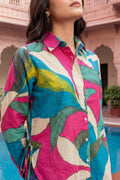 Chromatic Geometry Abstract Multi-Color Cotton Shirt | Hukum Jaipur