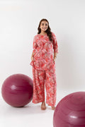 Floral Fiesta Fling: Muslin Silk Pink Botanical Co-ord Set - Hukum Jaipur