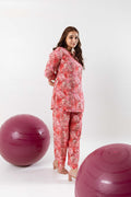 Floral Fiesta Fling: Muslin Silk Pink Botanical Co-ord Set - Hukum Jaipur