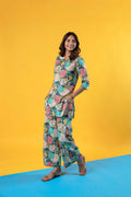 Floral Medley: Multi-Color Cotton Co-ord Set - Hukum Jaipur