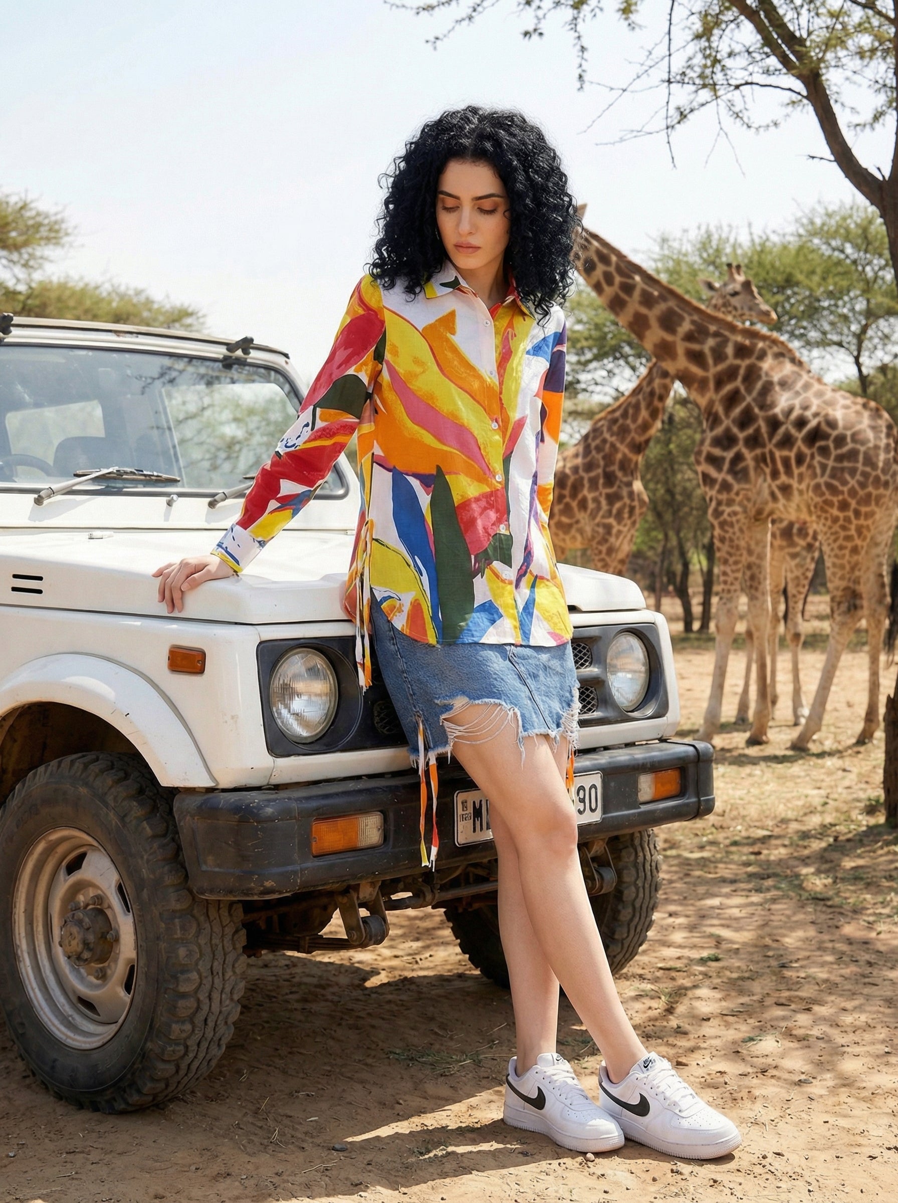 Artistic Freedom Colorful Abstract Art Cotton Shirt | Hukum Jaipur