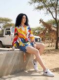 Artistic Freedom Colorful Abstract Art Cotton Shirt | Hukum Jaipur
