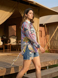 Festival Fusion Patchwork Multi-Color Cotton Shirt | Hukum Jaipur