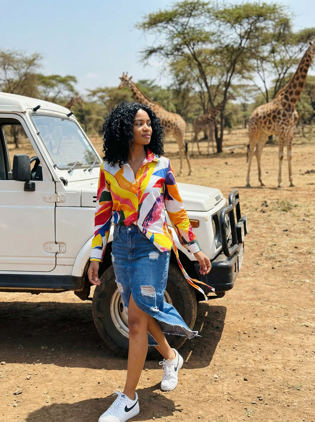 Artistic Freedom Colorful Abstract Art Cotton Shirt | Hukum Jaipur