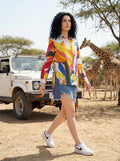 Artistic Freedom Colorful Abstract Art Cotton Shirt | Hukum Jaipur