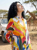 Artistic Freedom Colorful Abstract Art Cotton Shirt | Hukum Jaipur