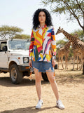 Artistic Freedom Colorful Abstract Art Cotton Shirt | Hukum Jaipur