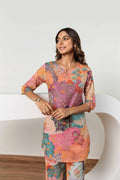 Multi-Color Abstract Fusion: Cotton Co-ord Set - Hukum Jaipur