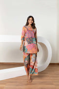 Multi-Color Abstract Fusion: Cotton Co-ord Set - Hukum Jaipur